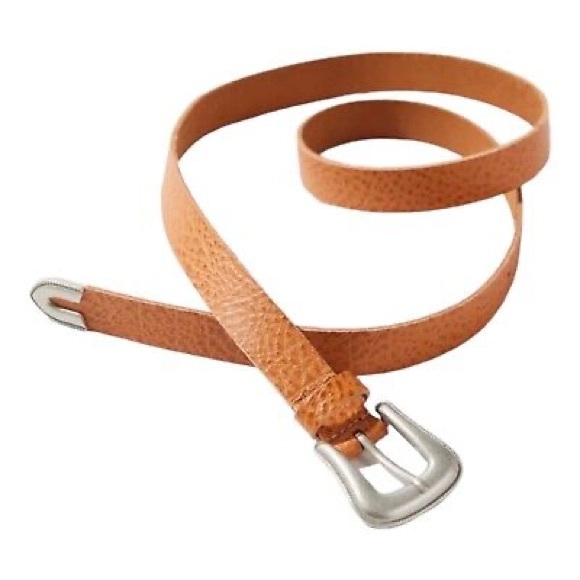 Urban Outfitters Accessories - NWT Urban Outfitters Thin XL Western Belt in Brown Leather with Silver Hardware